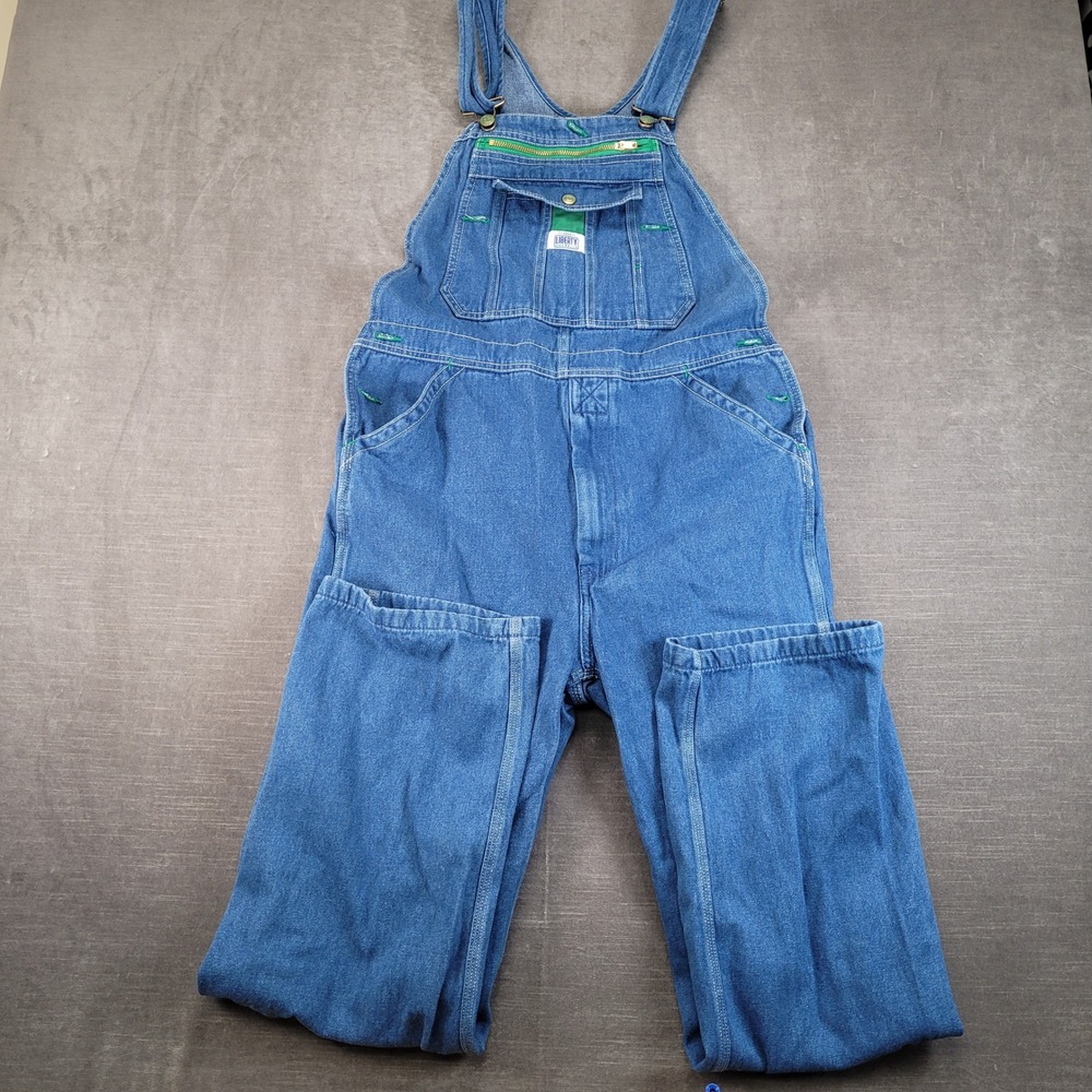 Liberty Denim Overalls Mens 32x31 Blue Bib Workwear Carpenter